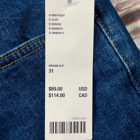 BDG Womens Jeans sz 12 W31 new nwt $89 Dark Wash Flare x32" Cotton Denim Stretch - Picture 2 of 10